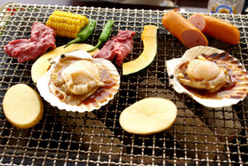 夏にはバーベキュー